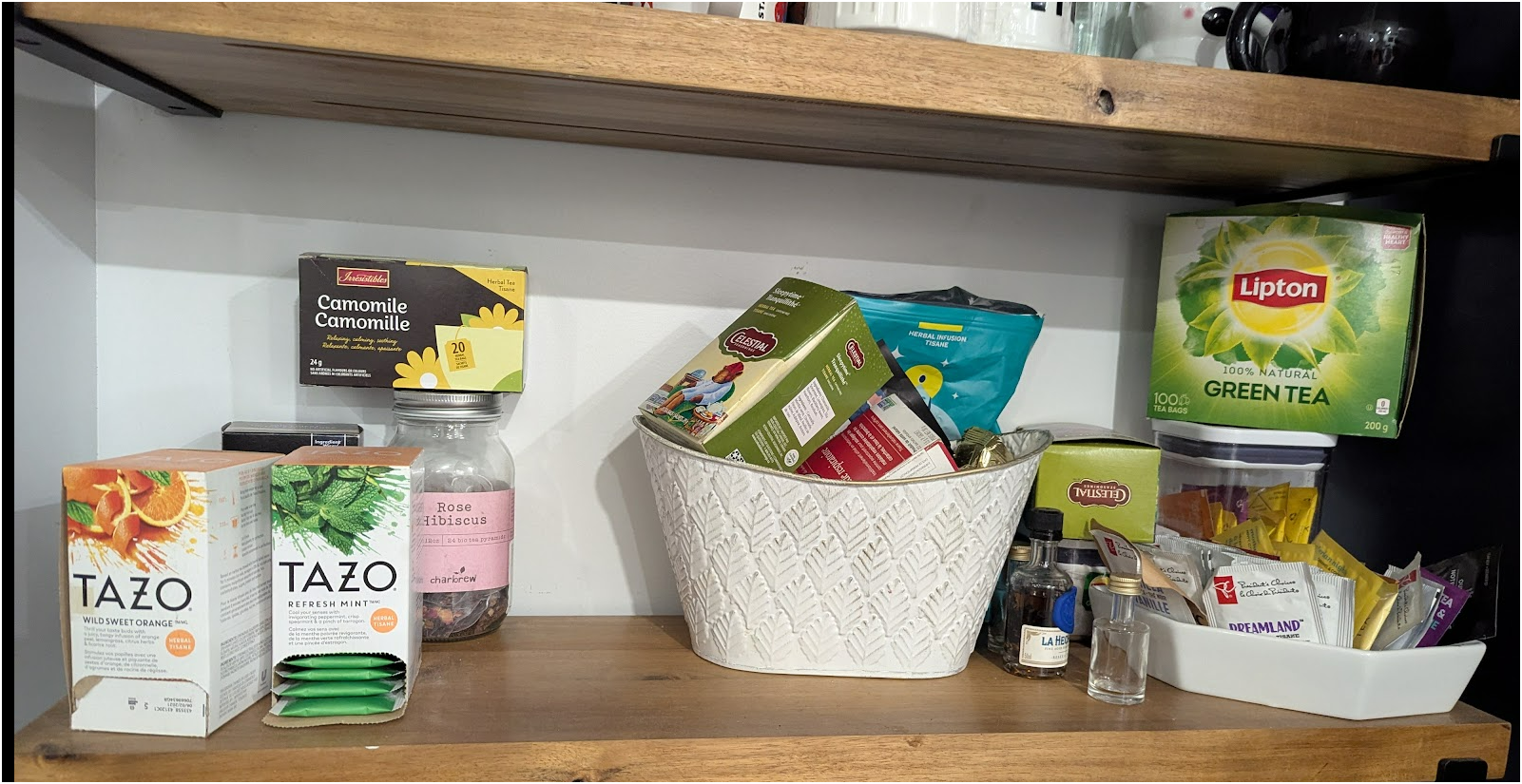 Tea pantry with missing items